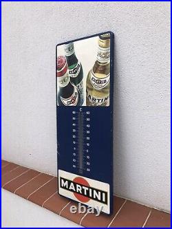 Rare Vintage Old Original Martini Thermometer Metal/Tin Sign Not Enamel Large
