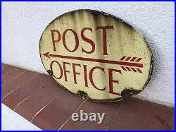 Rare Vintage Old Original Post Office Enamel Sign