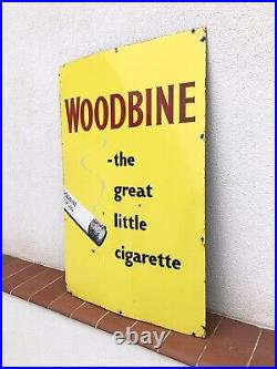 Rare Vintage Old Original Woodbine Cigarettes Enamel Sign