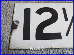 Rare Vintage Original Crane Weight Limit Enamel Sign 55 x 13 cm Man Cave Garage