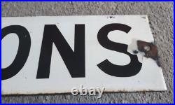 Rare Vintage Original Crane Weight Limit Enamel Sign 55 x 13 cm Man Cave Garage
