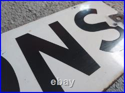 Rare Vintage Original Crane Weight Limit Enamel Sign 55 x 13 cm Man Cave Garage