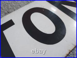 Rare Vintage Original Crane Weight Limit Enamel Sign 55 x 13 cm Man Cave Garage
