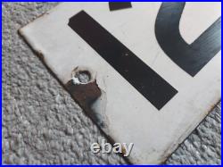 Rare Vintage Original Crane Weight Limit Enamel Sign 55 x 13 cm Man Cave Garage