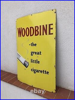 Rare Vintage Original Woodbine Cigarettes Advertising Enamel Sign