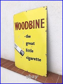 Rare Vintage Original Woodbine Cigarettes Advertising Enamel Sign