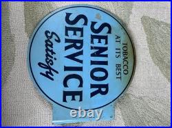 Rare Vintage Senior Service Cigarette Shop Wall Sign Cowling 1960s Enamel Style