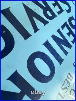 Rare Vintage Senior Service Cigarette Shop Wall Sign Cowling 1960s Enamel Style