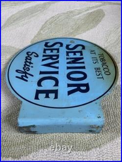 Rare Vintage Senior Service Cigarette Shop Wall Sign Cowling 1960s Enamel Style