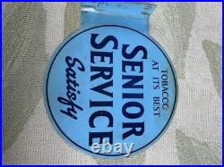 Rare Vintage Senior Service Cigarette Shop Wall Sign Cowling 1960s Enamel Style