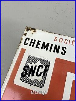 Rare Vintage Sncf French Railway Enamel Sign Parcel Office