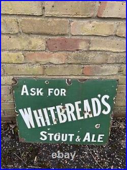 Rare Vintage Whitbread's Stout Enamel Sign