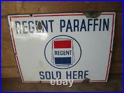 Regent paraffin enamel sign. Vintage sign. Shell. BP