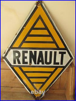 Renault enamel sign. Showroom sign. Vintage sign. Motor sign