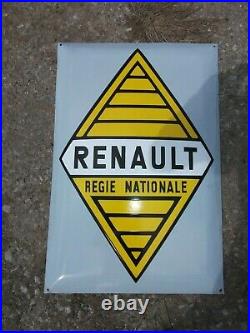 Renault enamel sign. Showroom sign. Vintage sign. Motor sign. 59cm x 39cm