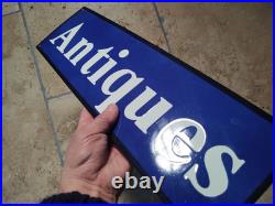 Reproduction Enamel Metal Sign Antiques Vintage