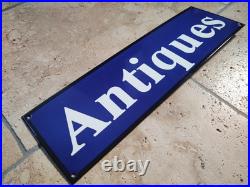 Reproduction Enamel Metal Sign Antiques Vintage