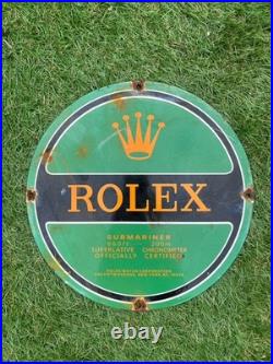 Rolex Vintage Submariner Enamel Advertising Sign