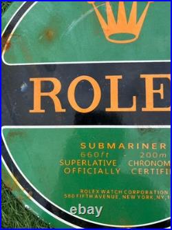 Rolex Vintage Submariner Enamel Advertising Sign