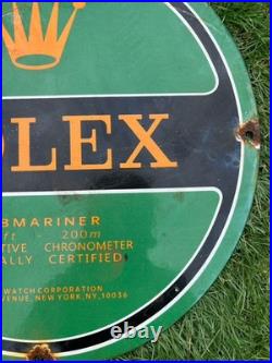 Rolex Vintage Submariner Enamel Advertising Sign
