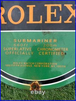 Rolex Vintage Submariner Enamel Advertising Sign