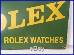 Rolex Watches Porcelain Enamel Sign Vintage Classic 20 x 14 Great Condition