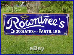 Rowntrees Chocolates & Pastilles Vintage Original Enamel Sign