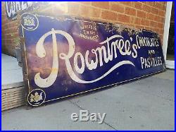 Rowntrees Chocolates & Pastilles Vintage Original Enamel Sign very large