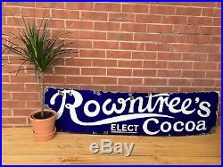 Rowntrees Cocoa Vintage Industrial Original Enamel Sign