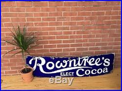 Rowntrees Cocoa Vintage Industrial Original Enamel Sign