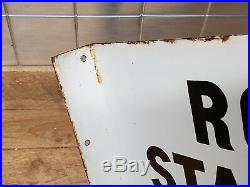 Royal Standard Parafin Double Sided Enamel Vintage Sign