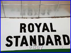 Royal Standard Parafin Double Sided Enamel Vintage Sign