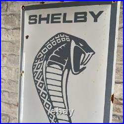SHELBY Enamel Sign 27.6x11.8 (70x30cm) Vintage Racing Car Garage Porcelain Sign SHELBY Enamel Sign 27.6x11.8 (70x30cm) Vintage Racing Car Garage Porcelain Sign