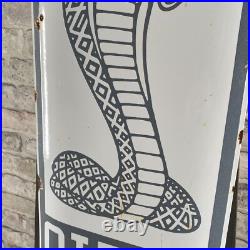 SHELBY Enamel Sign 27.6x11.8 (70x30cm) Vintage Racing Car Garage Porcelain Sign SHELBY Enamel Sign 27.6x11.8 (70x30cm) Vintage Racing Car Garage Porcelain Sign