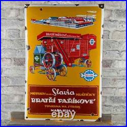 SLAVIA Enamel Sign 23.6x15.7 (60x40cm) Vintage Motor Engine Garage Nice Signage SLAVIA Enamel Sign 23.6x15.7 (60x40cm) Vintage Motor Engine Garage Nice Signage