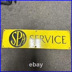 S. P. A SERVICES Enamel Sign VINTAGE RARE