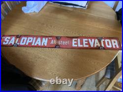 Salopian all steel elevator enamel sign nice aged condition