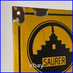 Saurer Enamel Sign 60x40cm (23.6x15.7) Nice Vintage Garage Advertising Sign