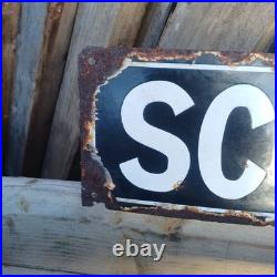Scot' Lane / Edwardian enamel street sign / Doncaster interest