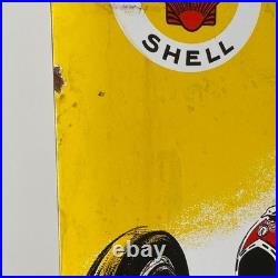 Shell Enamel Sign 60x40cm (23.6x15.7) Big Vintage Service Motor Oil Signage