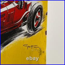 Shell Enamel Sign 60x40cm (23.6x15.7) Big Vintage Service Motor Oil Signage