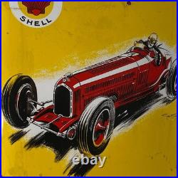 Shell Enamel Sign 60x40cm (23.6x15.7) Big Vintage Service Motor Oil Signage