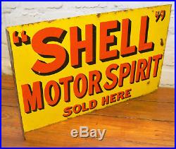 Shell Motor Spirit 1930s advertising enamel sign garage petrol vintage retro ant