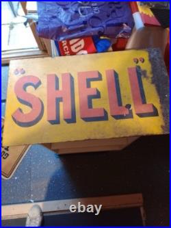 Shell Vintage Enamel Sign