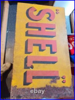 Shell Vintage Enamel Sign