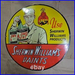 Sherwin Williams Porcelain Enamel Sign 29 X 29 Inches