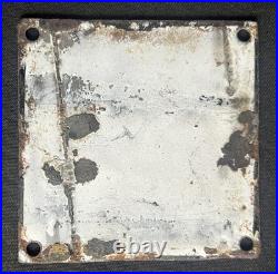 Shut & Bolt Door Lock Plate Vintage Enamel Sign Garage Rest Room Toilet Plaque