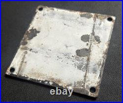 Shut & Bolt Door Lock Plate Vintage Enamel Sign Garage Rest Room Toilet Plaque