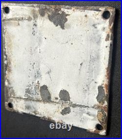 Shut & Bolt Door Lock Plate Vintage Enamel Sign Garage Rest Room Toilet Plaque