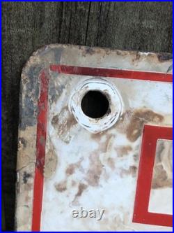 Sign Vintage British Electrical Authority enamel danger wall plaque 1940/50's
